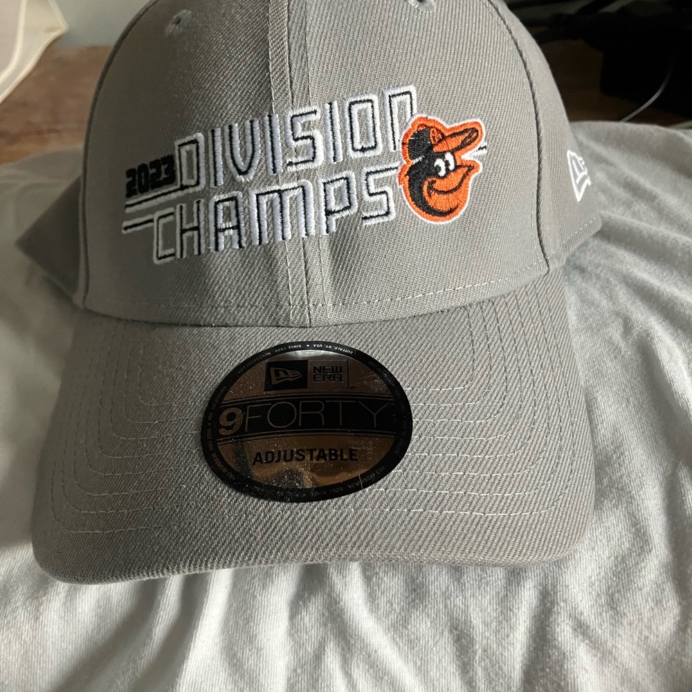 New Era Gray and Orange Division Champs Game Cap